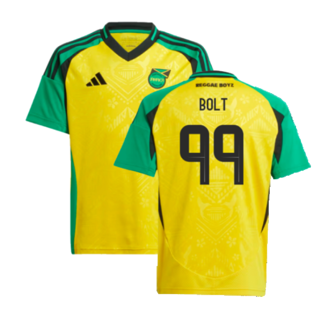 2024-2025 Jamaica Home Shirt (Kids) (Bolt 99)-Vantage Point Soccer