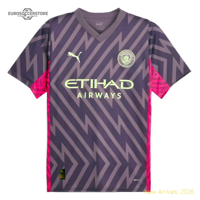 2023-2024 Man City Goalkeeper Shirt (Purple Charcoal)-Vantage Point Soccer