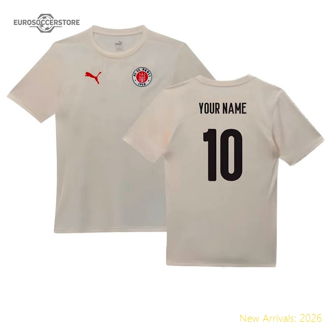 2024-2025 St Pauli Training Shirt (Sugared Almond) (Your Name)-Vantage Point Soccer