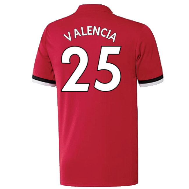 Manchester United 2017-18 Home Shirt ((Excellent) 4-5 Year) (Valencia 25)-Vantage Point Soccer