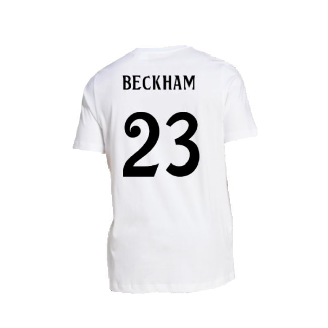 2024-2025 Real Madrid DNA Graphic Tee (White) (Beckham 23)-Vantage Point Soccer