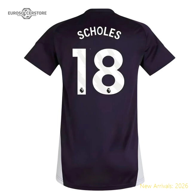 2025-2026 Man Utd Training Jersey (Aurora Plum) - Womens (Scholes 18)-Vantage Point Soccer