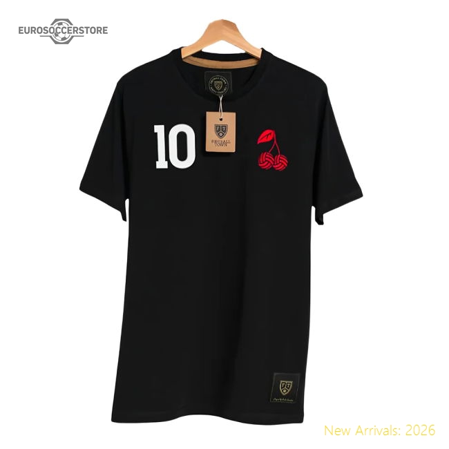 Bournemouth The Cherry 10 Retro Football Tee (Black)-Vantage Point Soccer