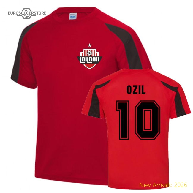 Mesut Ozil Arsenal Sports Training Jersey (Red-Black)-Vantage Point Soccer