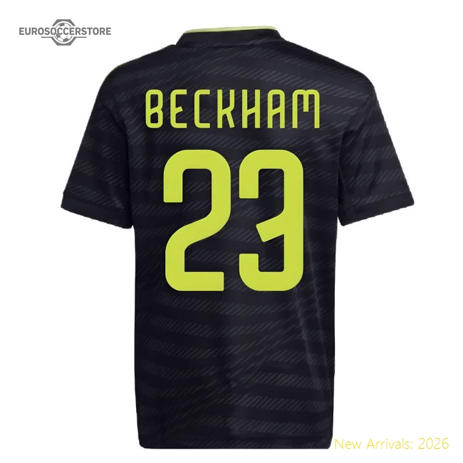 2022-2023 Real Madrid Third Shirt (Kids) (BECKHAM 23)-Vantage Point Soccer