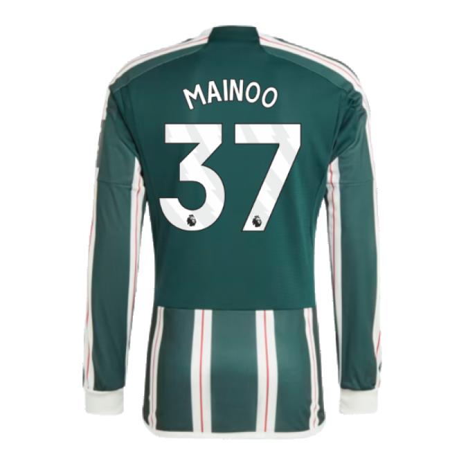 2023-2024 Man Utd Long Sleeve Away Shirt (Mainoo 37)-Vantage Point Soccer