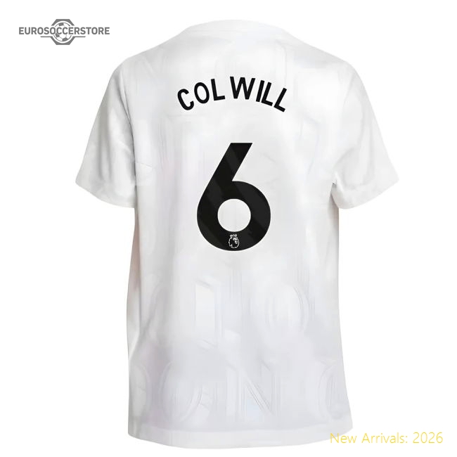 2025-2026 Chelsea Pre-Match Shirt (White) - Kids (Colwill 6)-Vantage Point Soccer