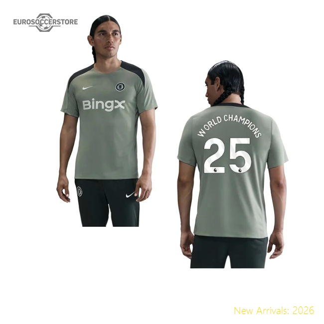 2025-2026 Chelsea Strike Training Shirt (Jade Green) (World Champions 25)-Vantage Point Soccer