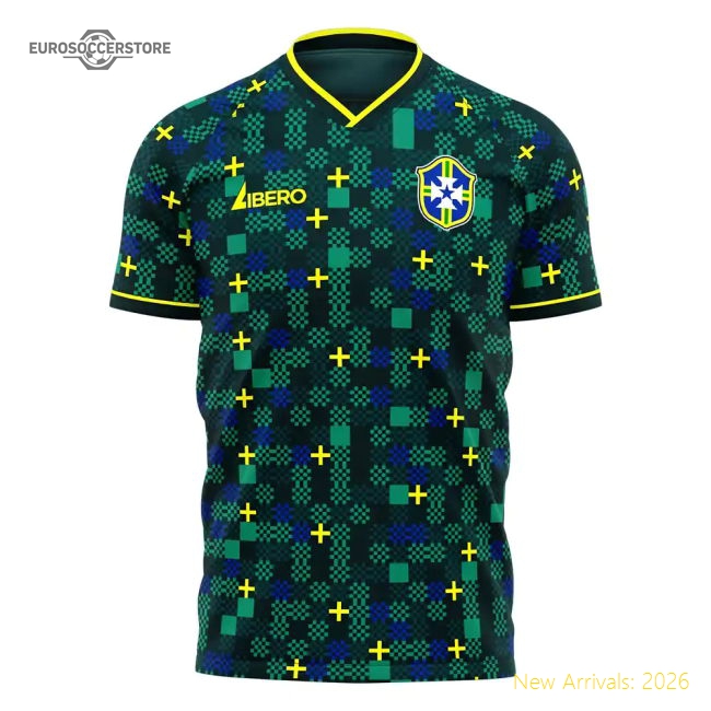 Brazil 2025-2026 Third Concept Football Kit (Libero) (SOCRATES 8)-Vantage Point Soccer