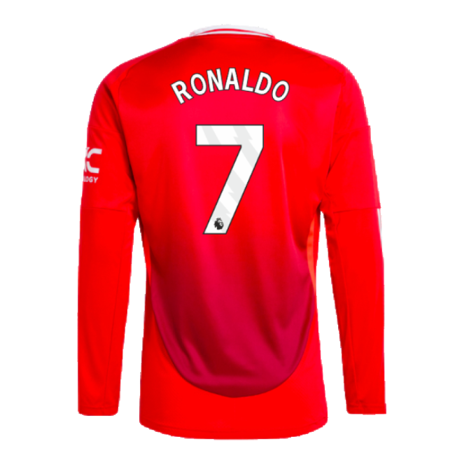 2024-2025 Man Utd Long Sleeve Home Shirt (Ronaldo 7)-Vantage Point Soccer