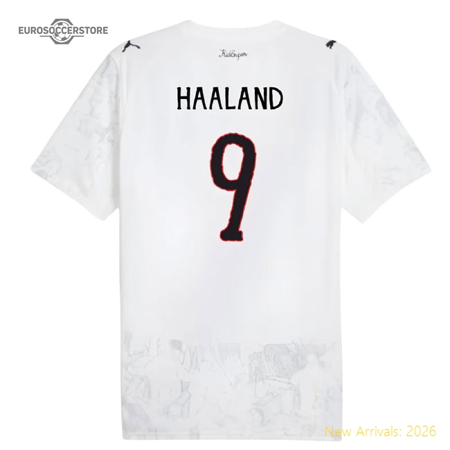 2025-2026 KIDSUPER x Manchester City CWC Shirt (White) (Haaland 9)-Vantage Point Soccer