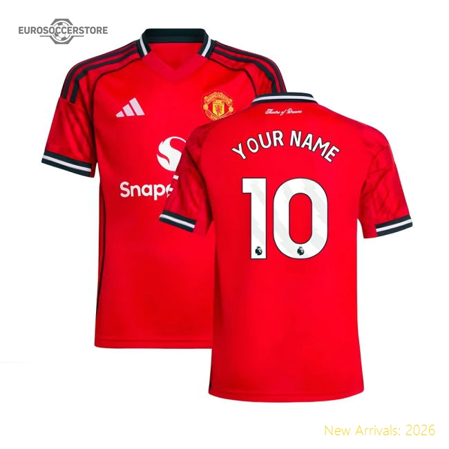 2025-2026 Man Utd Home Shirt (Kids) (Your Name)-Vantage Point Soccer