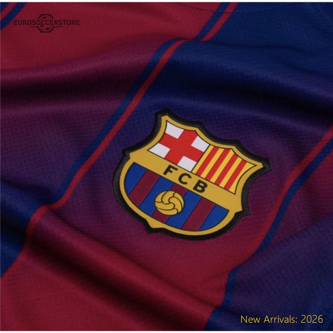2025-2026 Barcelona Home Long Sleeve Shirt-Vantage Point Soccer