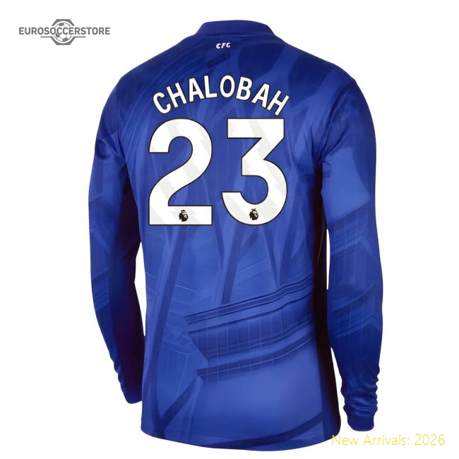 2025-2026 Chelsea Home Long Sleeve Shirt (Chalobah 23)-Vantage Point Soccer