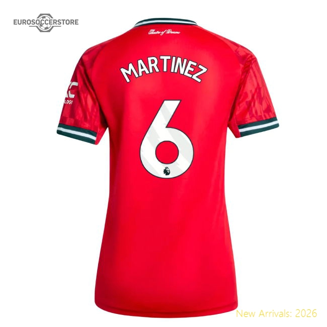 2025-2026 Man Utd Home Shirt (Womens) (Martinez 6)-Vantage Point Soccer
