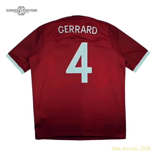 England 2010-11 Away Shirt (XL) Gerrard #4 (Good)-Vantage Point Soccer