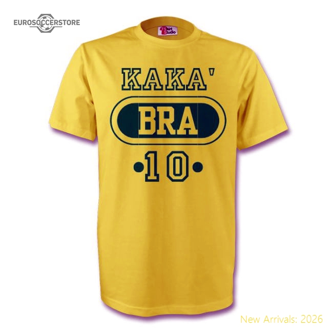 Kaka Brazil Bra T-shirt (yellow) - Kids-Vantage Point Soccer