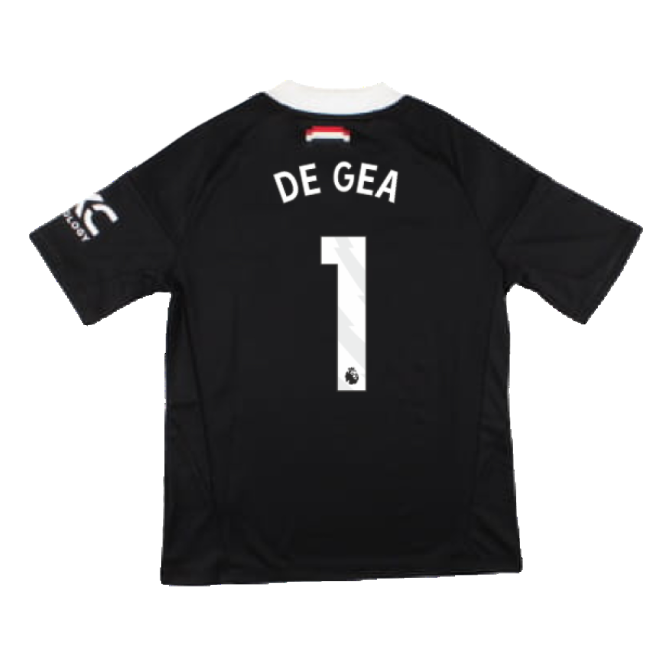 2024-2025 Man Utd Third Goalkeeper Shirt (Black) - Kids (De Gea 1)-Vantage Point Soccer