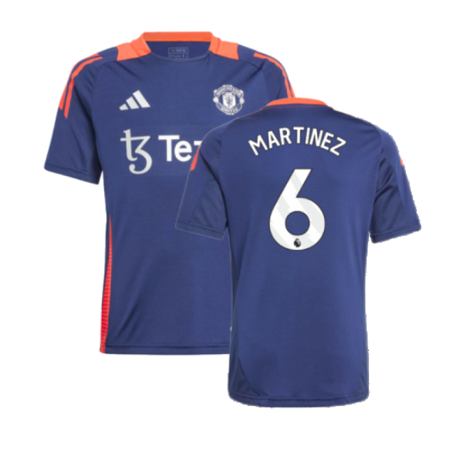 2024-2025 Man Utd Training Jersey (Night Indigo) - Kids (Martinez 6)-Vantage Point Soccer