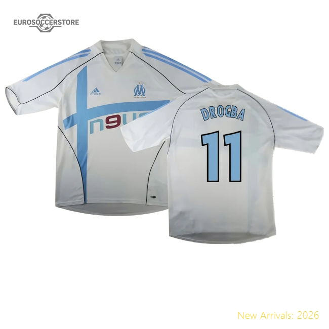 Marseille 2004-05 Home Shirt ((Excellent) L) (DROGBA 11)-Vantage Point Soccer