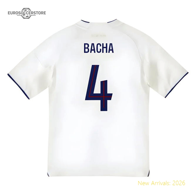 2025-2026 Olympique Lyon Home Shirt (Kids) (Bacha 4)-Vantage Point Soccer