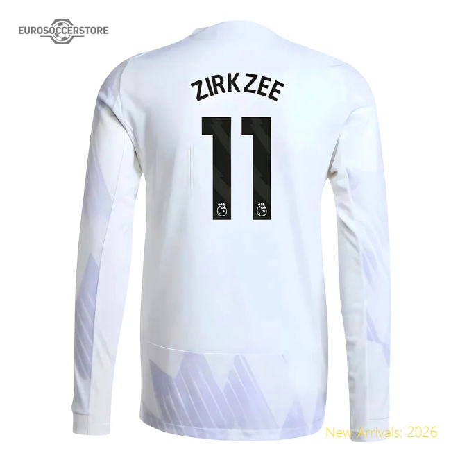 2025-2026 Man Utd Authentic Long Sleeve Away Shirt (Zirkzee 11)-Vantage Point Soccer