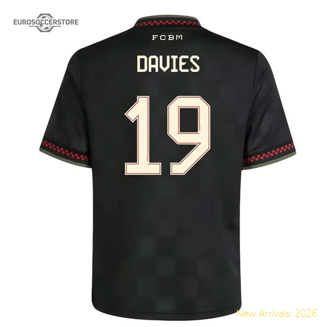 2025-2026 Bayern Munich Third Shirt (Kids) (Davies 19)-Vantage Point Soccer