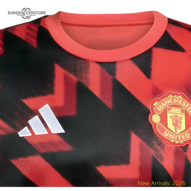 2025-2026 Man Utd Pre-Match Warm Top (Red)-Vantage Point Soccer