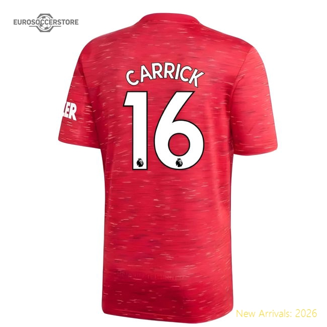 2020-2021 Man Utd Adidas Home Football Shirt (CARRICK 16)-Vantage Point Soccer