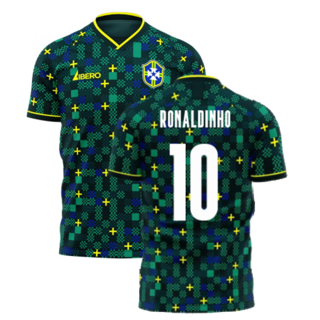 Brazil 2025-2026 Third Concept Football Kit (Libero) (RONALDINHO 10)-Vantage Point Soccer
