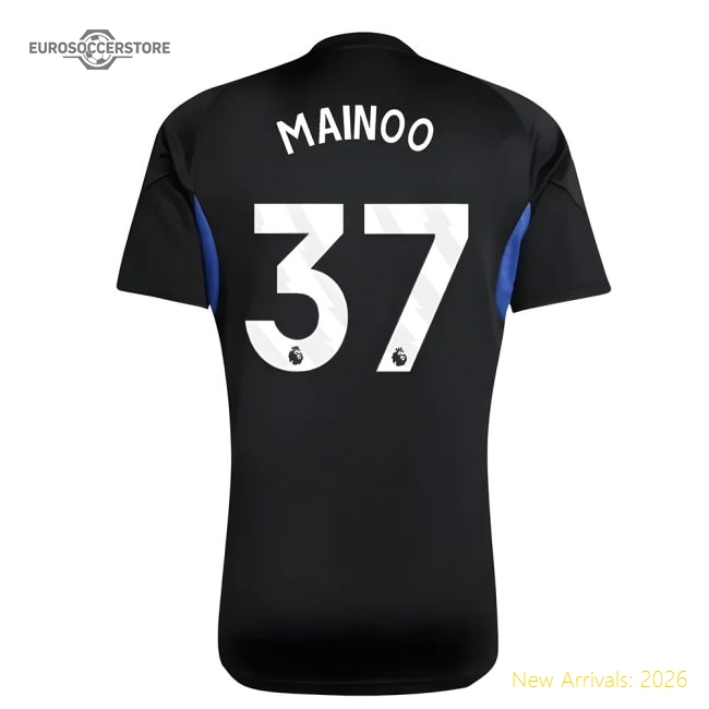 2025-2026 Man Utd EU Training Jersey (Black) - Kids (Mainoo 37)-Vantage Point Soccer