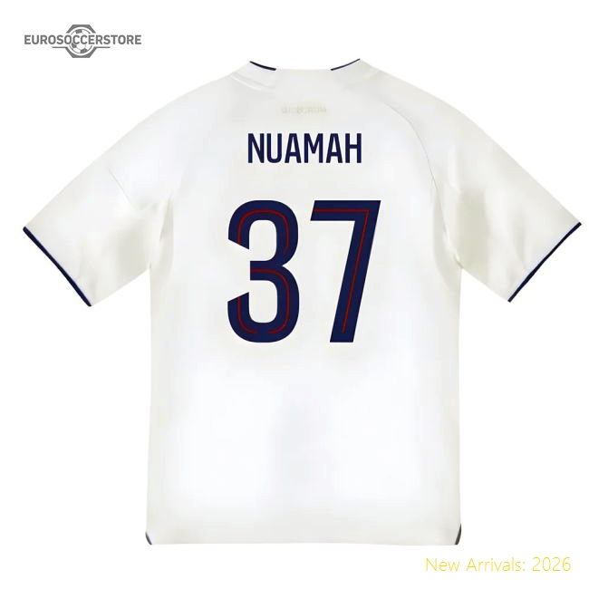 2025-2026 Olympique Lyon Home Shirt (Kids) (Nuamah 37)-Vantage Point Soccer