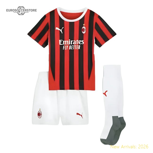 2024-2025 AC Milan Home Mini Kit-Vantage Point Soccer