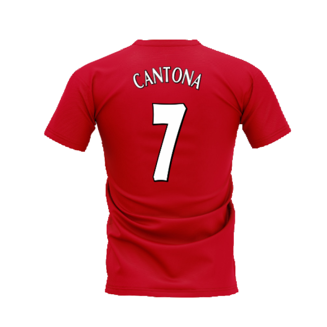 Manchester United 1998-1999 Retro Shirt T-shirt (Red) (Cantona 7)-Vantage Point Soccer
