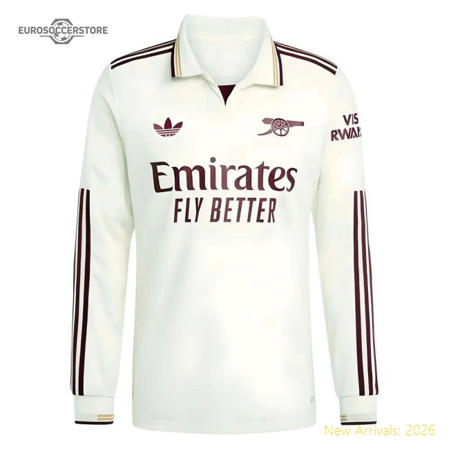 2025-2026 Arsenal Authentic Long Sleeve Third Shirt-Vantage Point Soccer