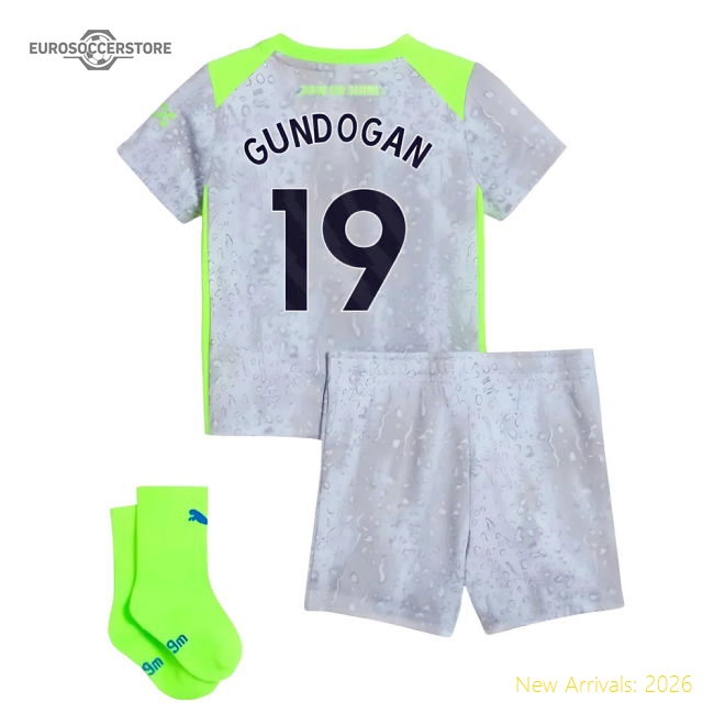 2025-2026 Man City Third Baby Kit (Gundogan 19)-Vantage Point Soccer