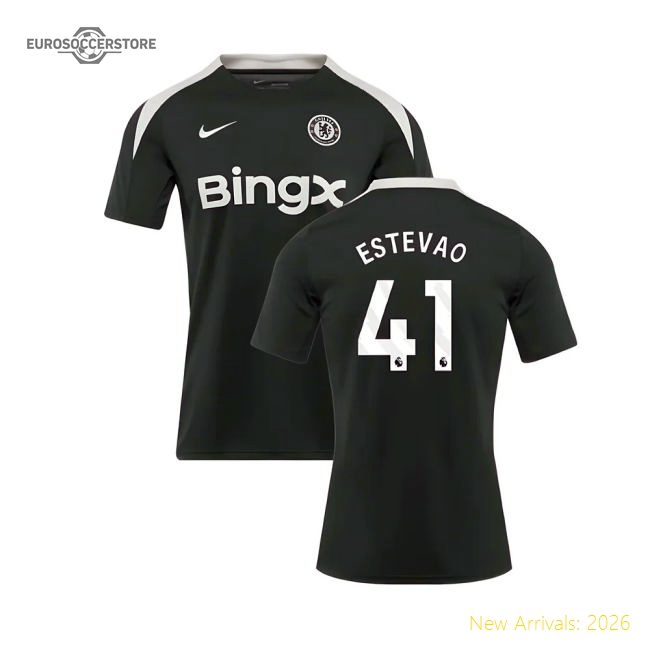 2025-2026 Chelsea Dri-Fit Strike Training Shirt (Green) (Estevao 41)-Vantage Point Soccer