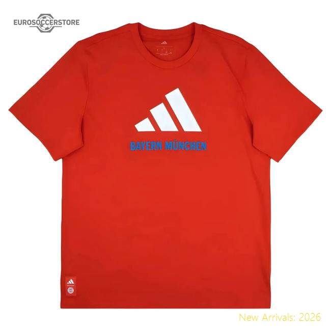 2025-2026 Bayern Munich Seasonal Graphic Tee (Red)-Vantage Point Soccer