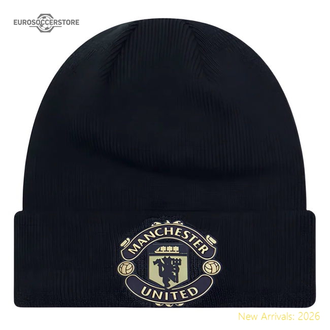 Man Utd Black Cuff Beanie-Vantage Point Soccer