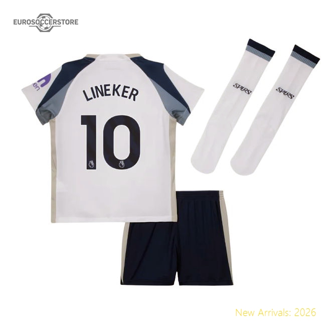 2025-2026 Tottenham Home Little Kids Mini Kit (Lineker 10)-Vantage Point Soccer