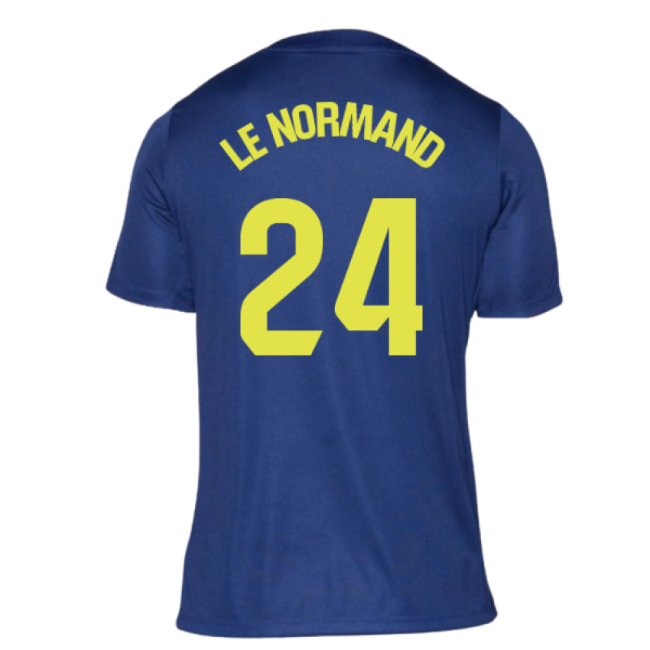 2025-2026 Atletico Madrid Pre-Match Shirt (Blue-Yellow) (Le Normand 24)-Vantage Point Soccer
