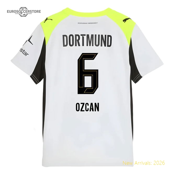 2025-2026 Borussia Dortmund Away Shirt (Kids) (Ozcan 6)-Vantage Point Soccer