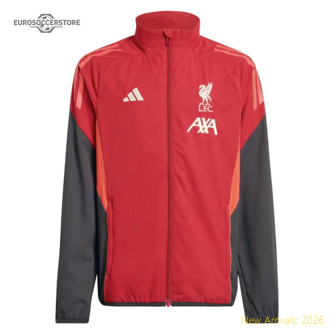 2025-2026 Liverpool Presentation Jacket (Strawberry Red) - Kids-Vantage Point Soccer