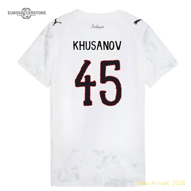 2025-2026 KIDSUPER x Manchester City CWC Shirt (White) - Womens (Khusanov 45)-Vantage Point Soccer