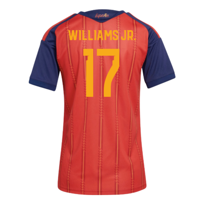 2026-2027 Spain Home Shirt (Womens) (Williams Jr. 17)-Vantage Point Soccer