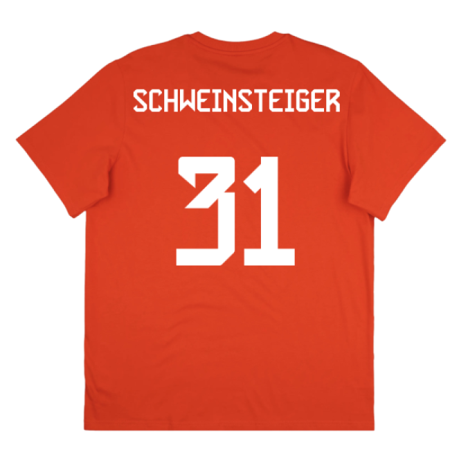 2025-2026 Bayern Munich Seasonal Graphic Tee (Red) (Schweinsteiger 31)-Vantage Point Soccer