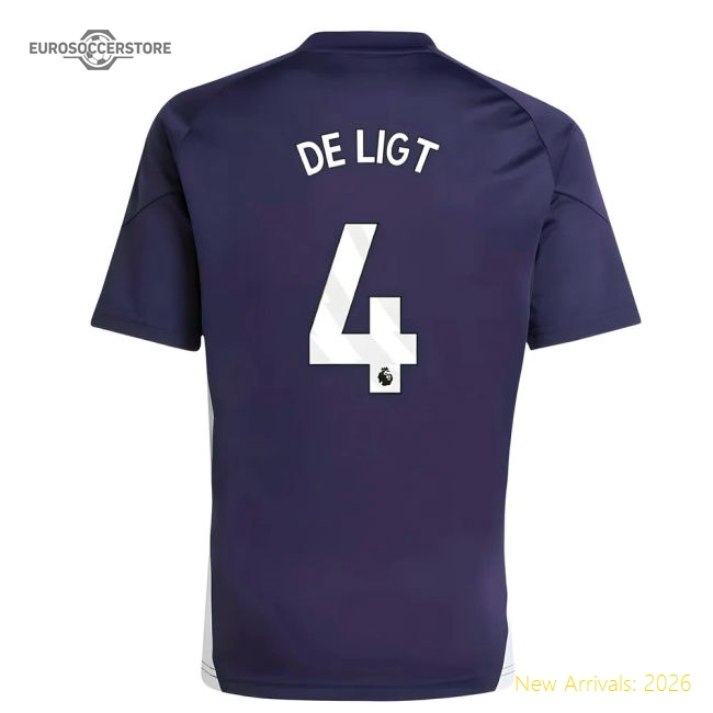 2025-2026 Man Utd Training Jersey (Aurora Plum) - Kids (De Ligt 4)-Vantage Point Soccer