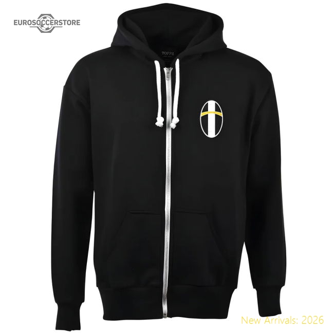 Juventus Zipped Hoodie - Black-Vantage Point Soccer