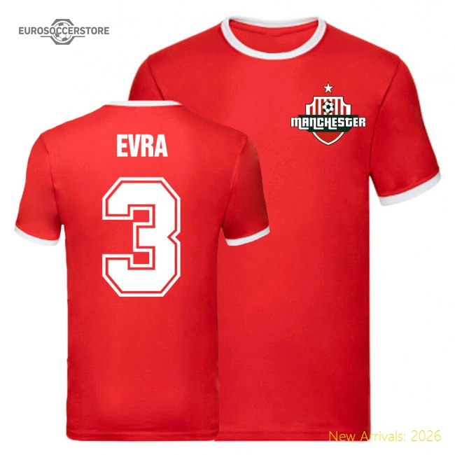 Patrice Evra Manchester United Ringer Tee (Red)-Vantage Point Soccer