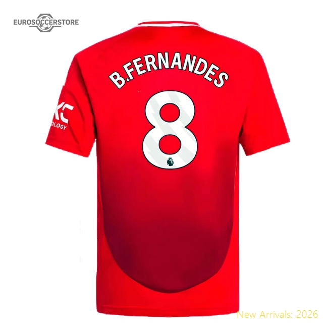 2024-2025 Man Utd Home Mini Kit (B.Fernandes 8)-Vantage Point Soccer